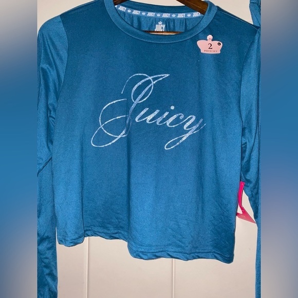 Juicy Couture Pajama Set Top & Short 2PC Set NEW Women L Logo Sleep Y2K Restful - Picture 6 of 15